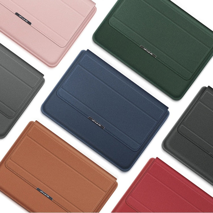 Unisex Waterproof Laptop Sleeve with Stand & Wrist Rest for Travel