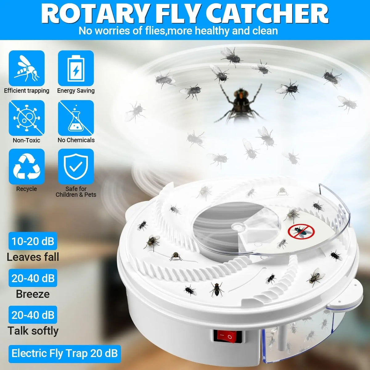 USB Electric Fly Trap - Quiet, Effective & Eco-Friendly