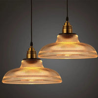 Vintage Scandinavian Glass Pendant Light