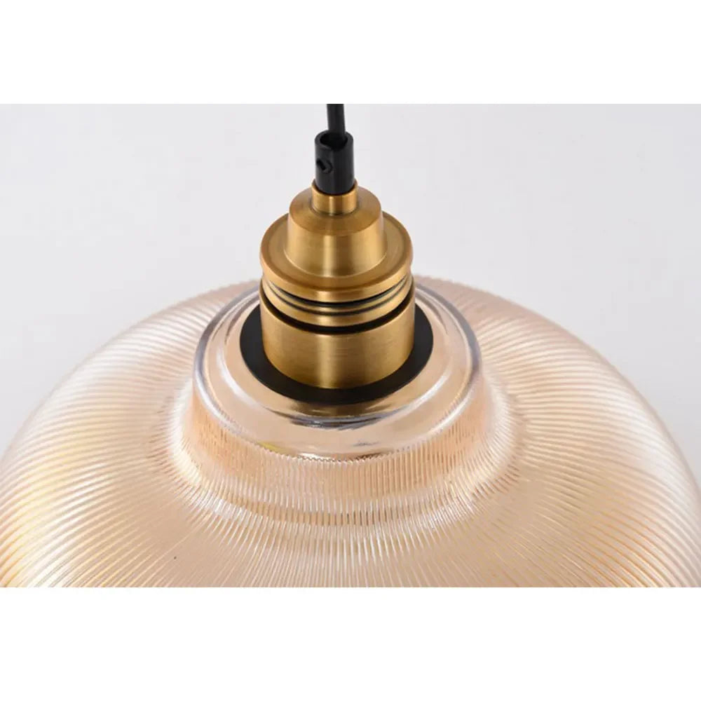 Vintage Scandinavian Glass Pendant Light