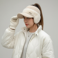 Visor Cap With Earflaps