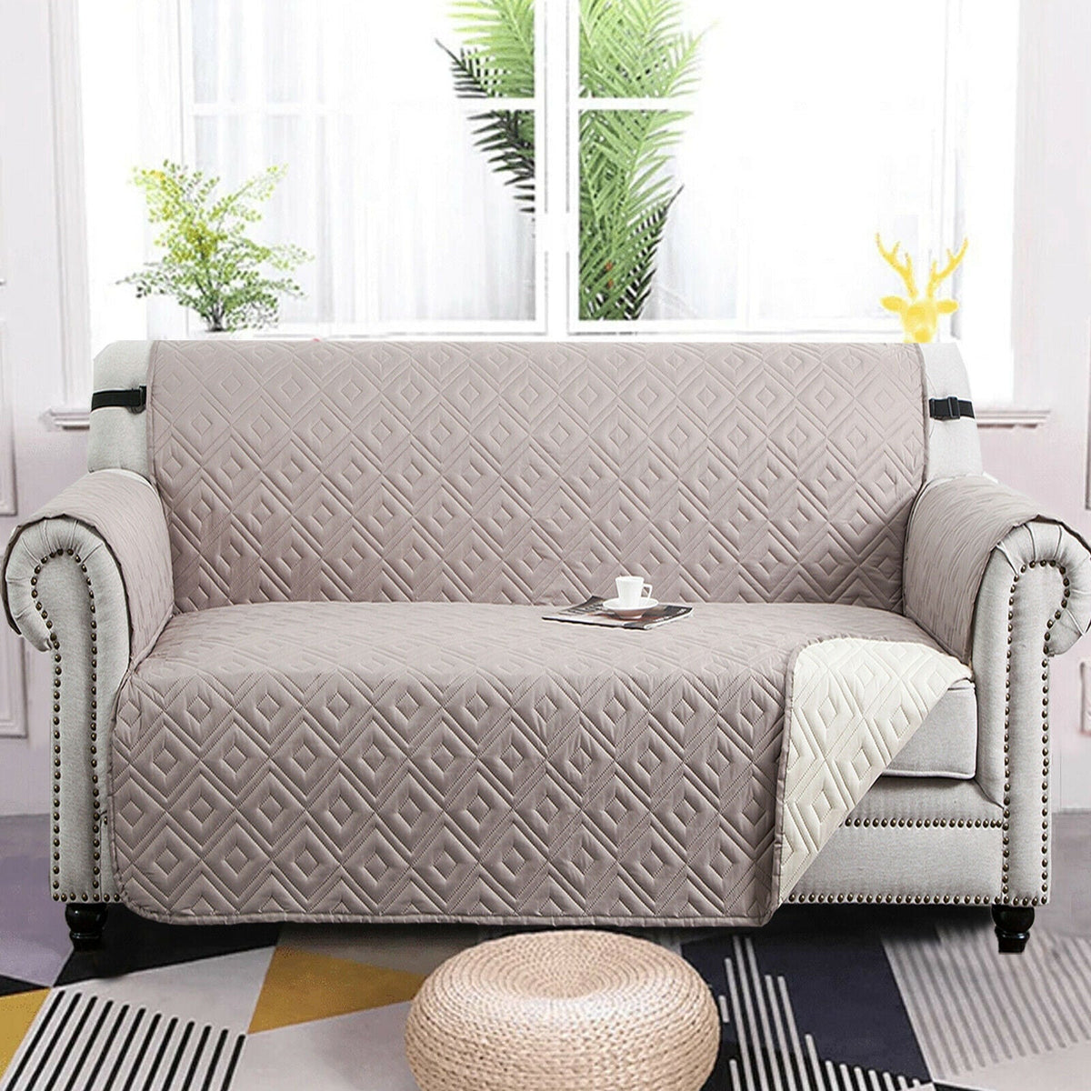 Water-Repellent Non-Slip Reversible Sofa Cover Protector