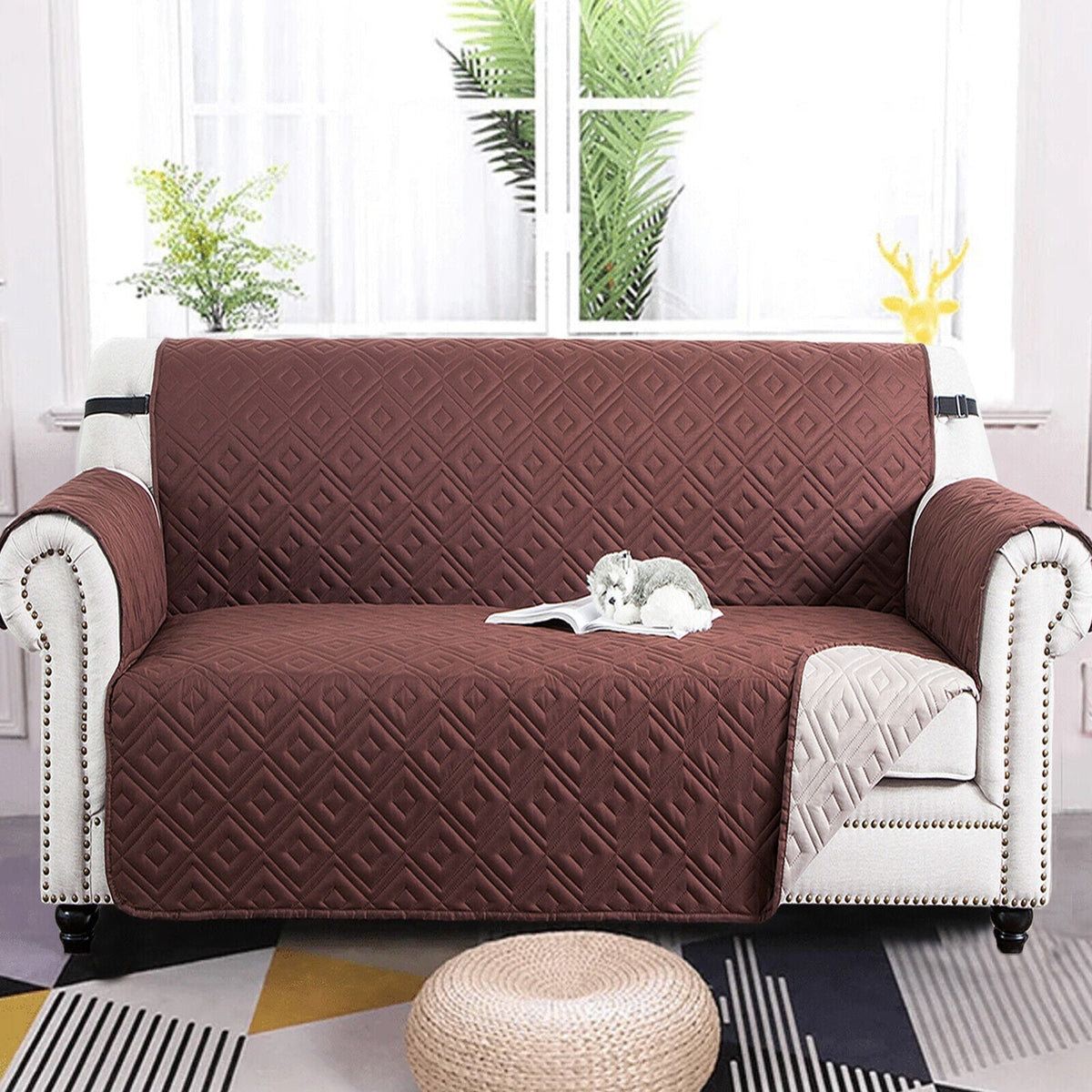 Water-Repellent Non-Slip Reversible Sofa Cover Protector