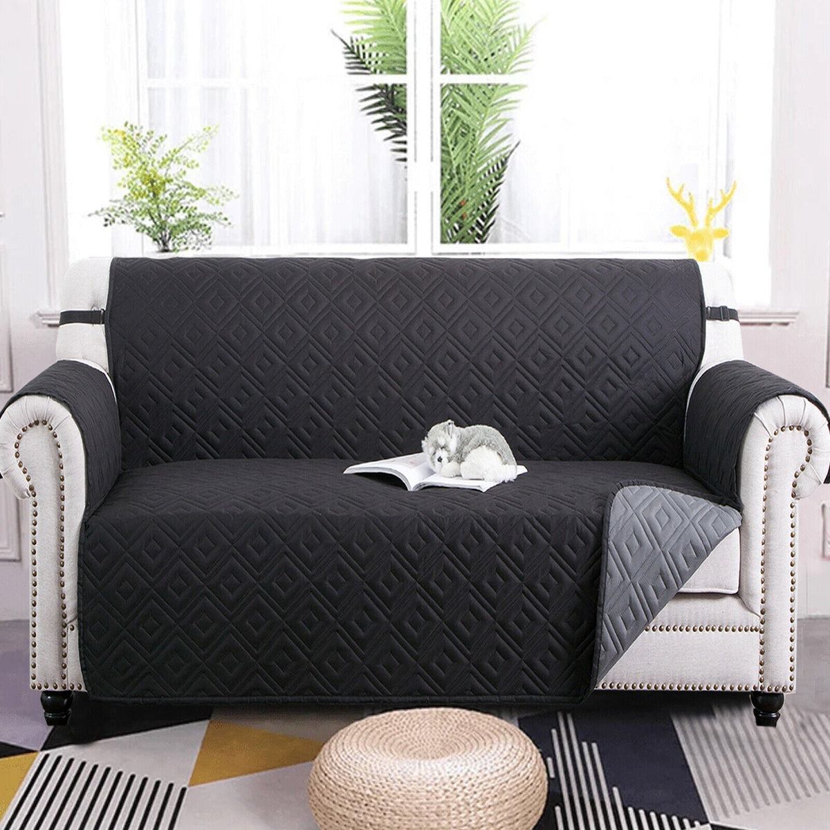 Water-Repellent Non-Slip Reversible Sofa Cover Protector