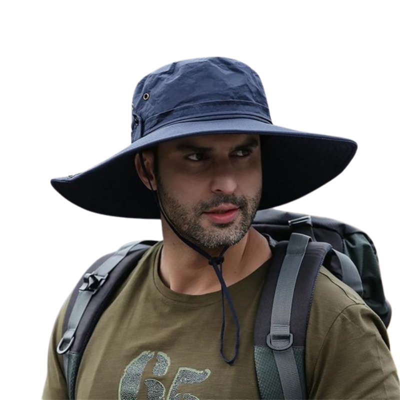 Water-Repellent Outdoor Summer Ranger Hat with Chin Strap