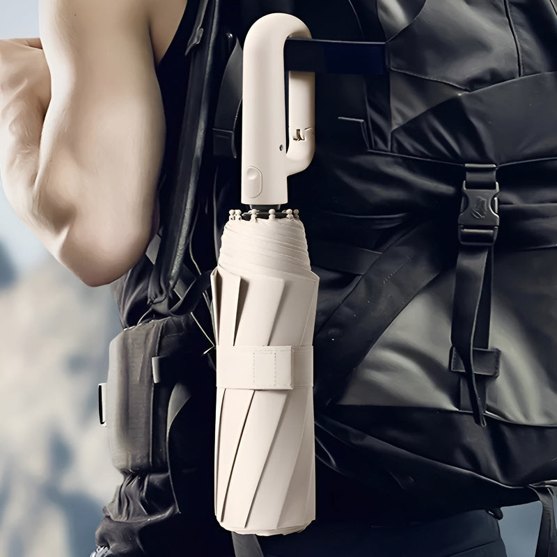 Weather Umbrella for Wind and Rain with Automatic Buckle Handle