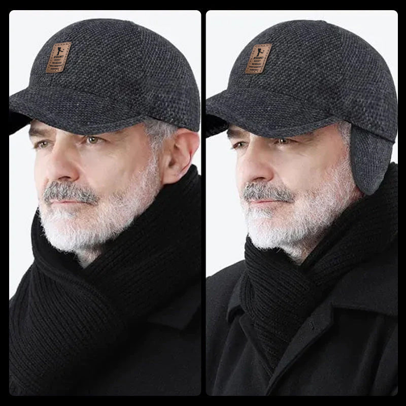 Winter Baseball Cap with Ear Flaps