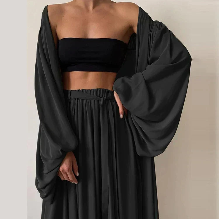 Women's 3-Piece Summer Set: Blazer, Trousers & Top