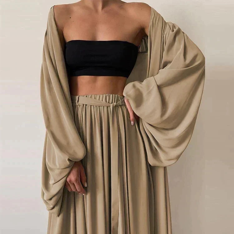 Women's 3-Piece Summer Set: Blazer, Trousers & Top