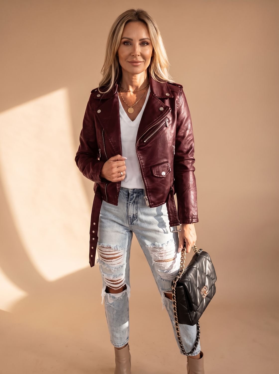 Women's Asymmetric Zip Moto Jacket