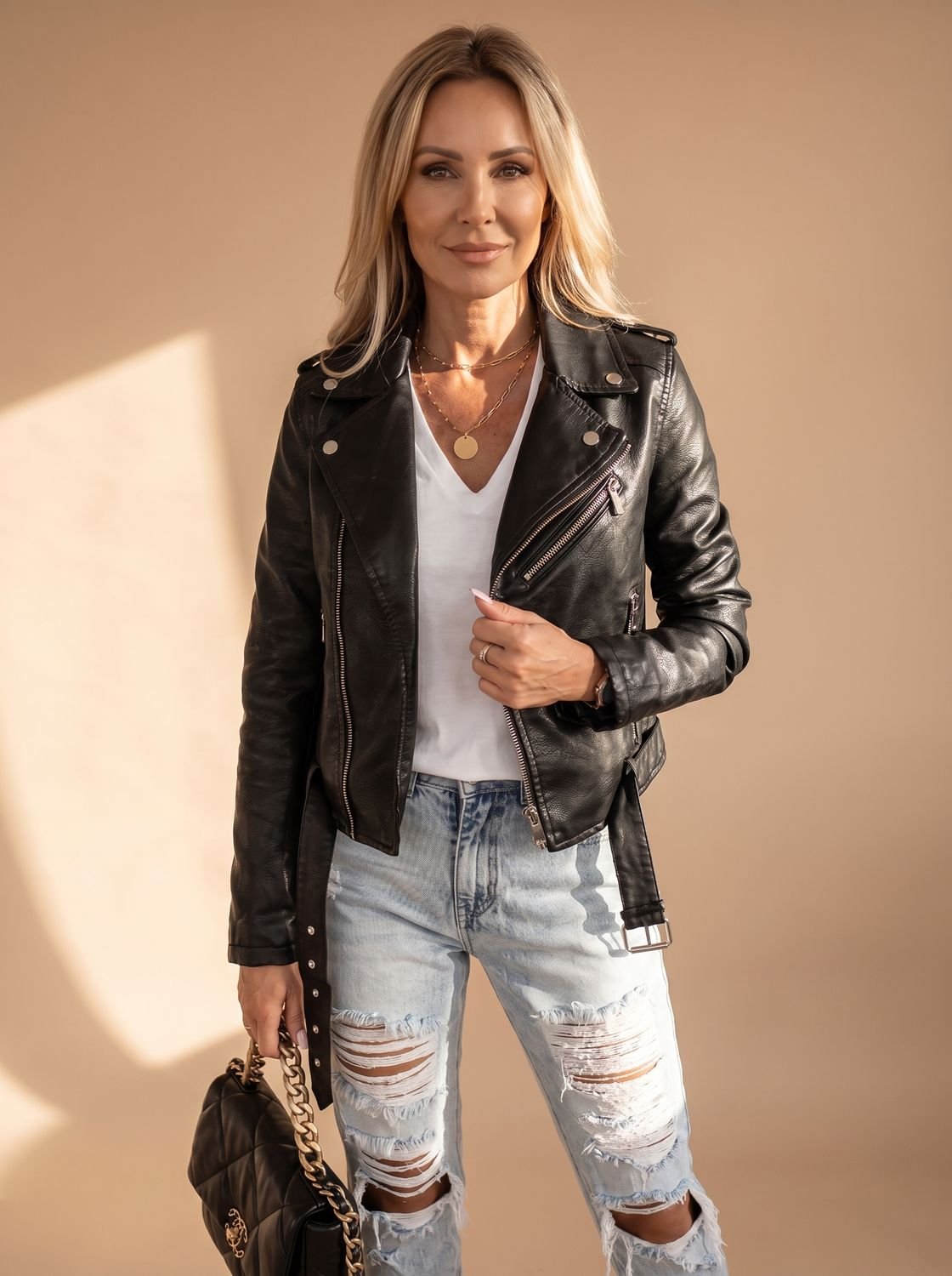 Women's Asymmetric Zip Moto Jacket