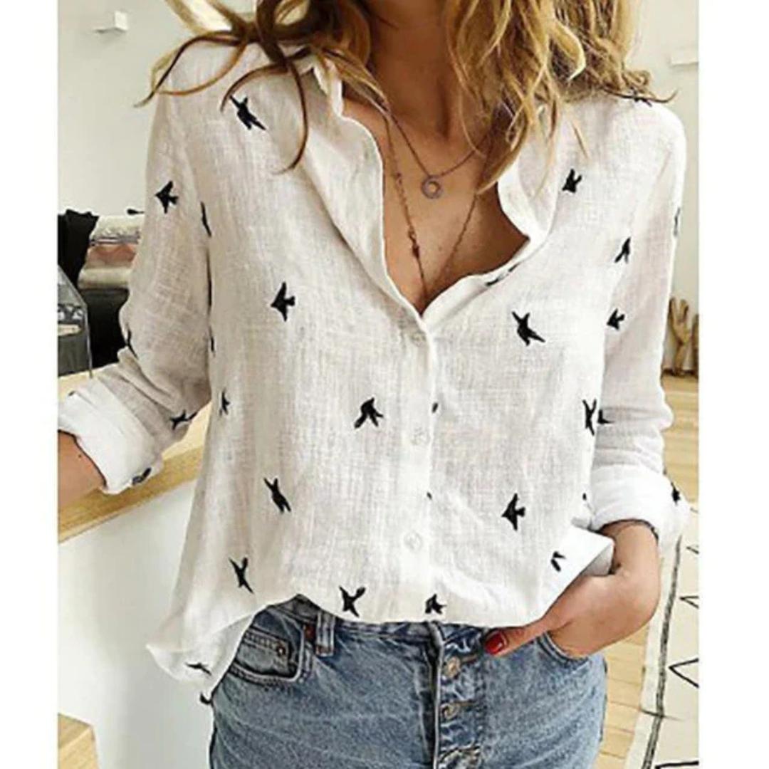 Women's Button-Down Blouse Shirt
