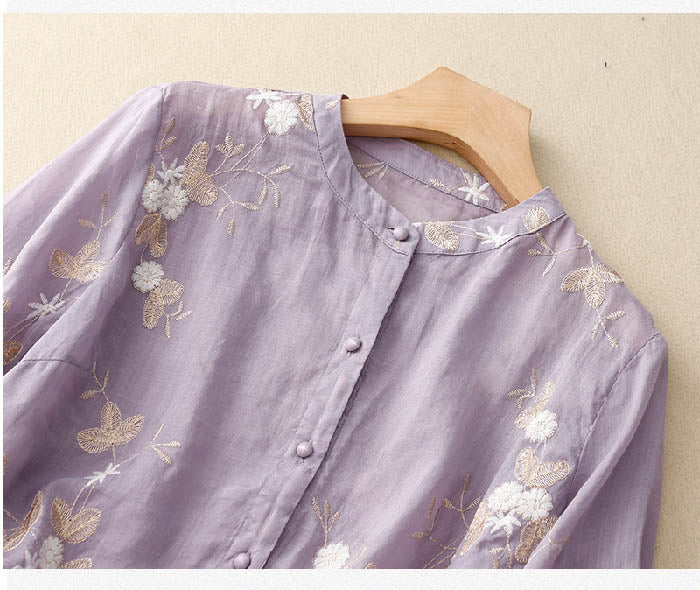 Women's Button-Down Floral Blouse