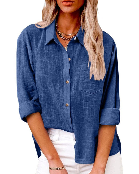 Women's Button-Down Long Sleeve Blouse