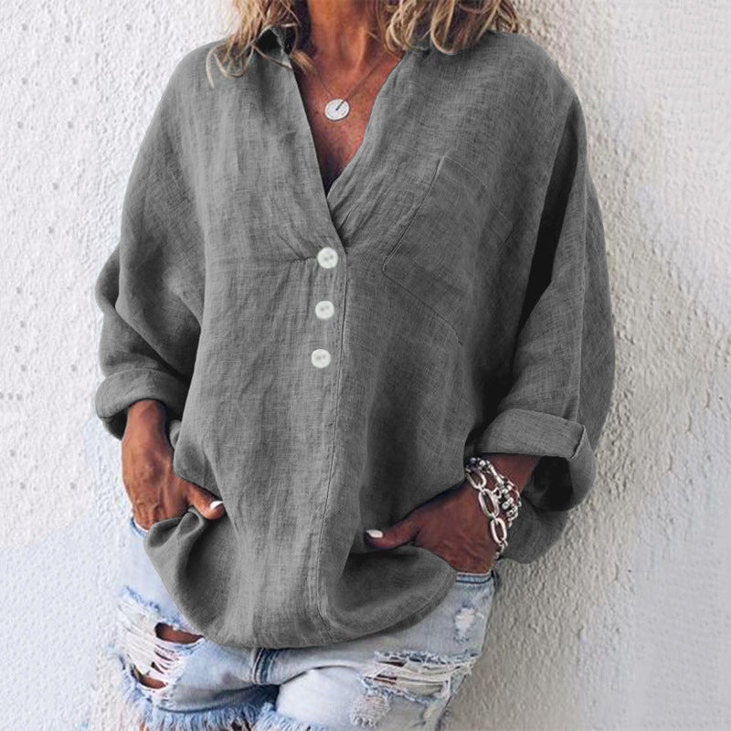 Women's Button-Down Long Sleeve Blouse