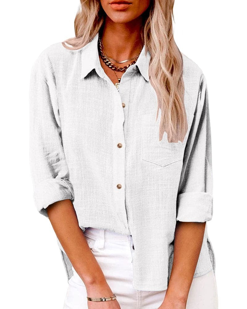 Women's Button-Down Long Sleeve Blouse