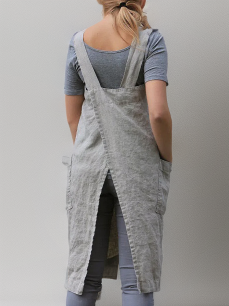 Women's Cross-Back Pinafore Apron – Heathered