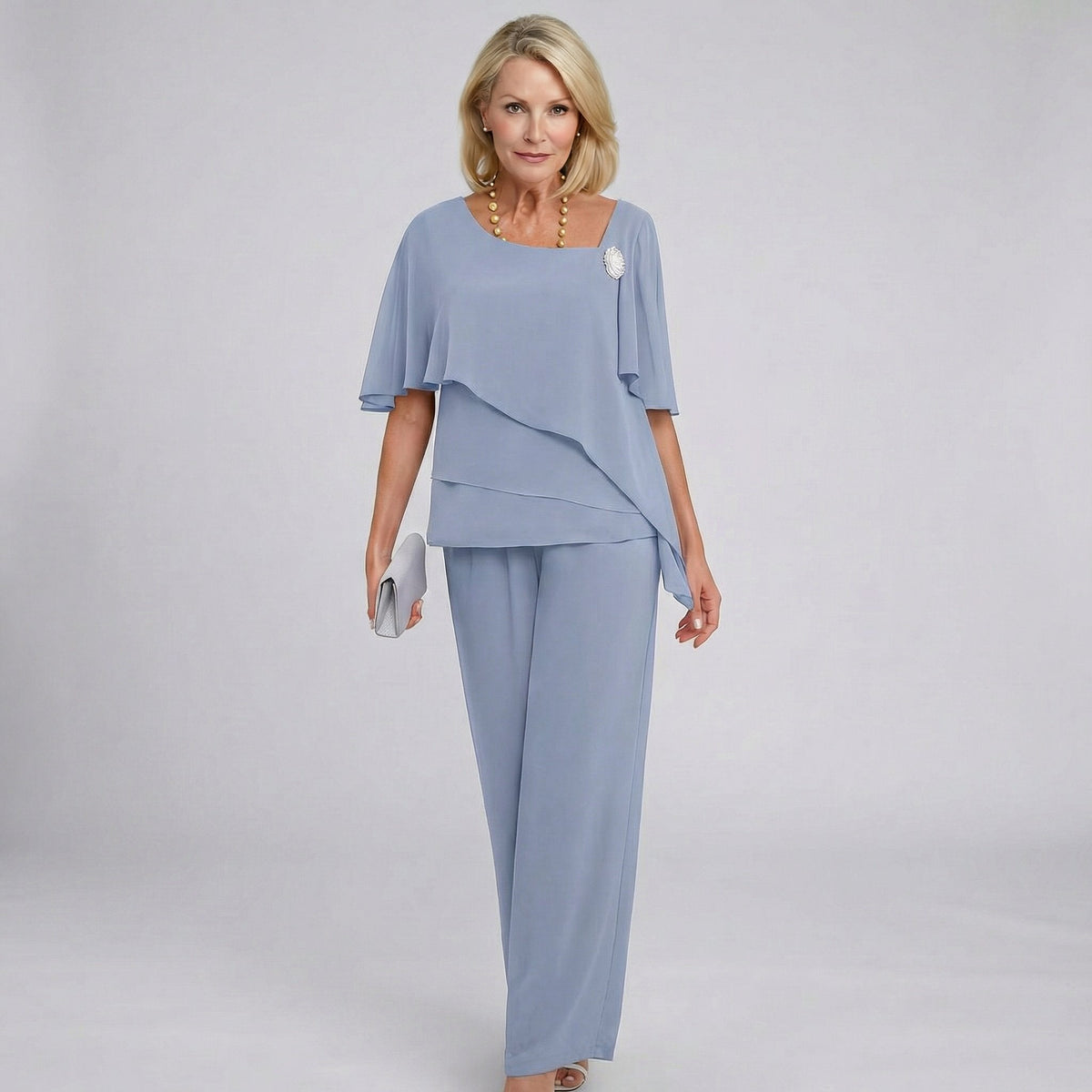 Women's Elegant Formal Wide-Leg Pant Set