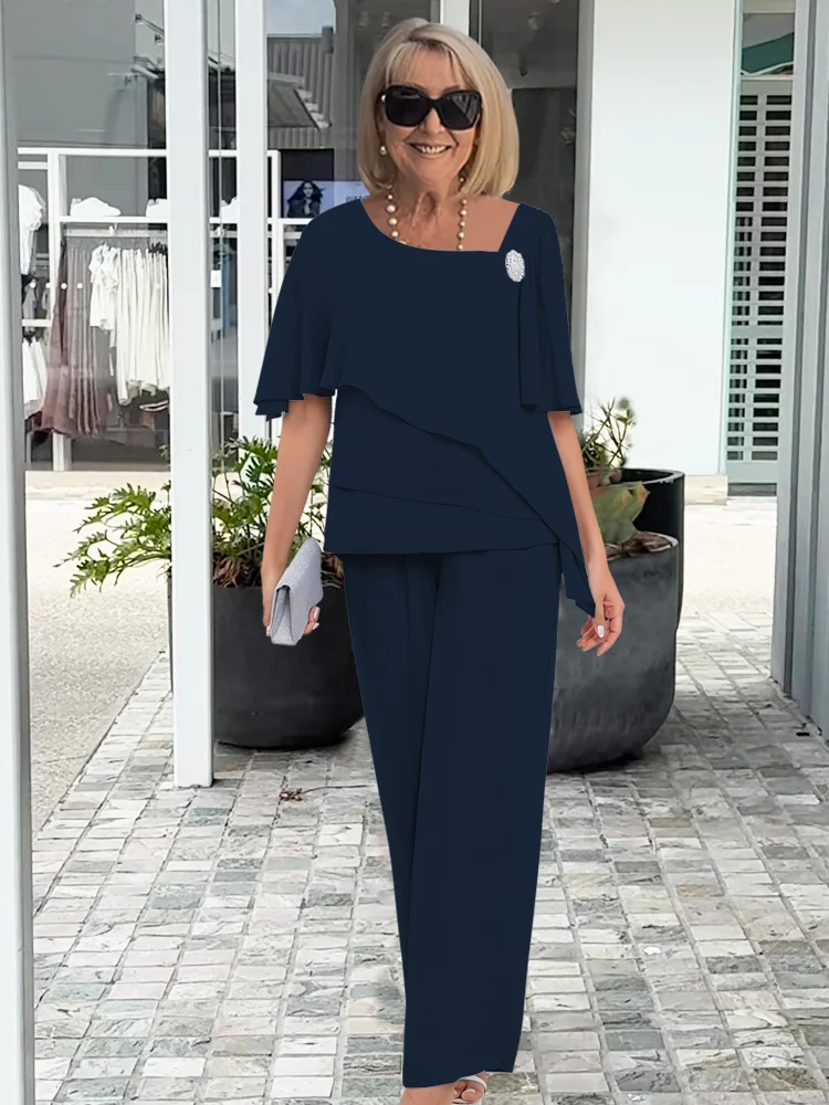 Women's Elegant Two-Piece Pants Set