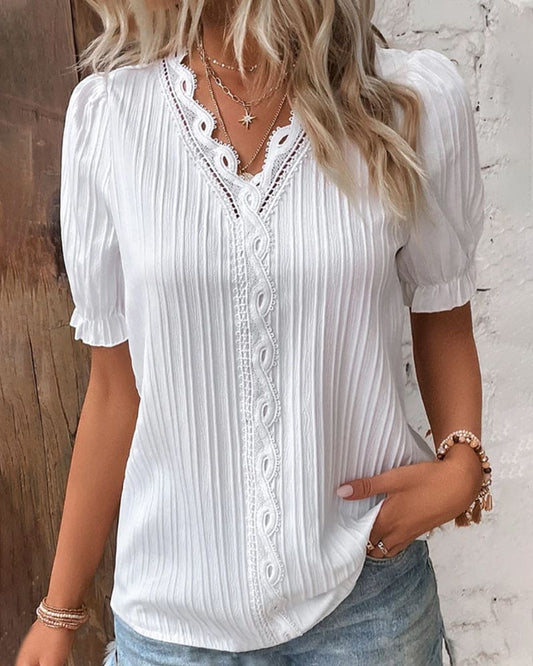 Women's Elegant V-Neck Blouse