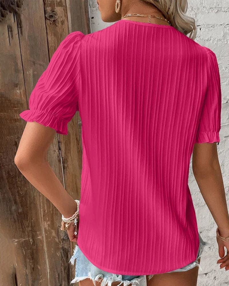 Women's Elegant V-Neck Blouse