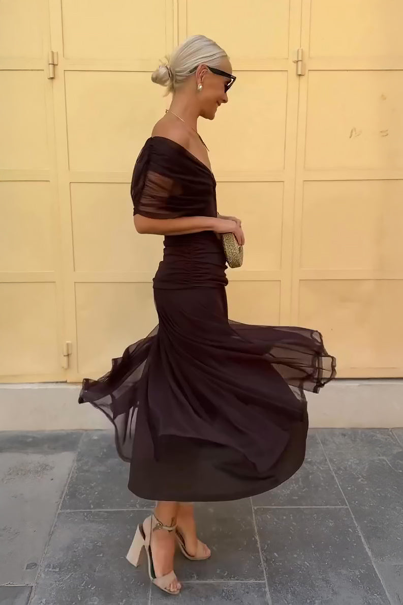 Women's Elegant V-Neck Party Maxi Dress