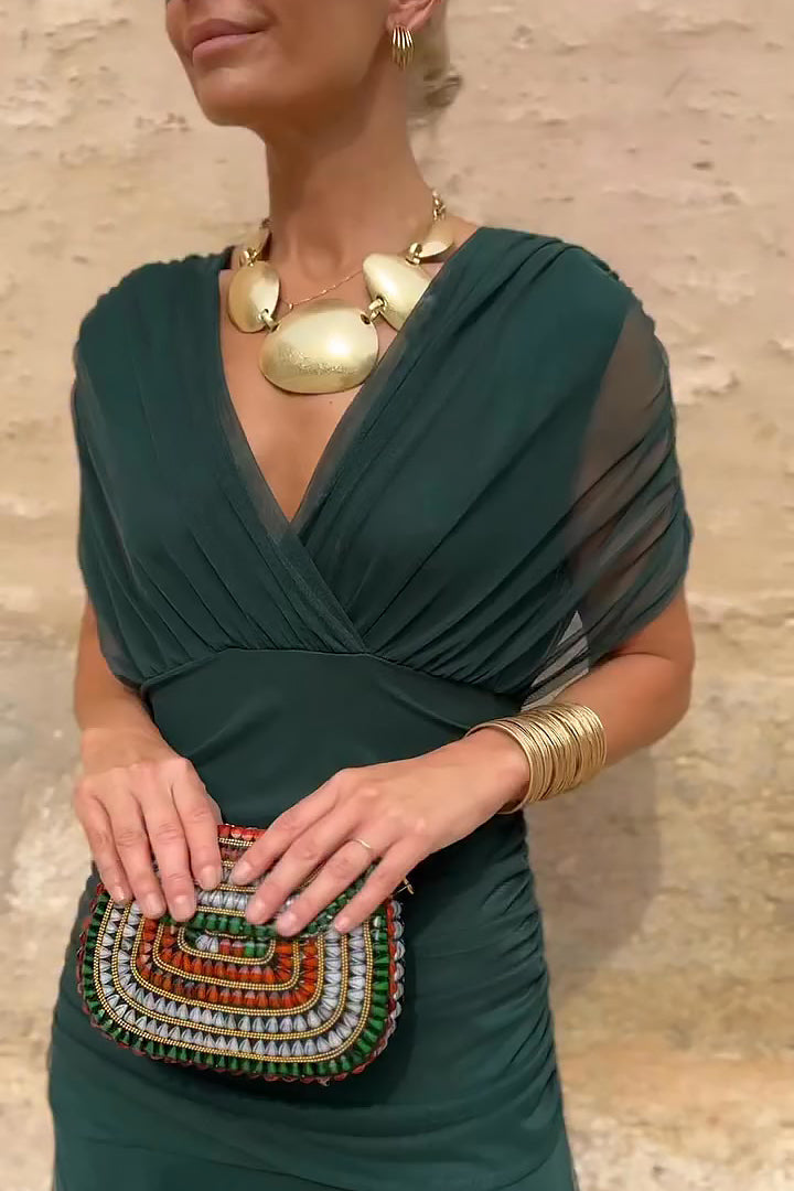 Women's Elegant V-Neck Party Maxi Dress