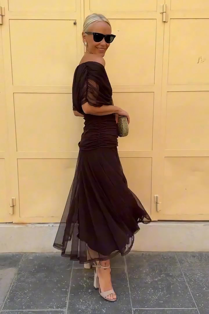 Women's Elegant V-Neck Party Maxi Dress