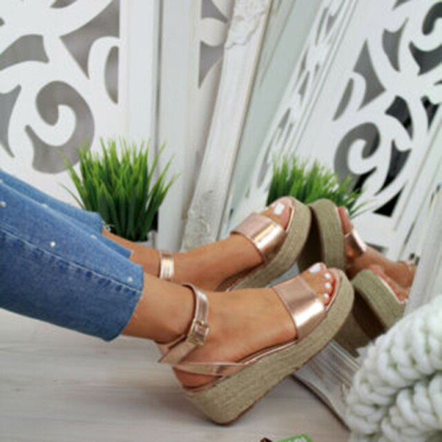 Women's Espadrille Platform Sandals - Comfortable & Stylish