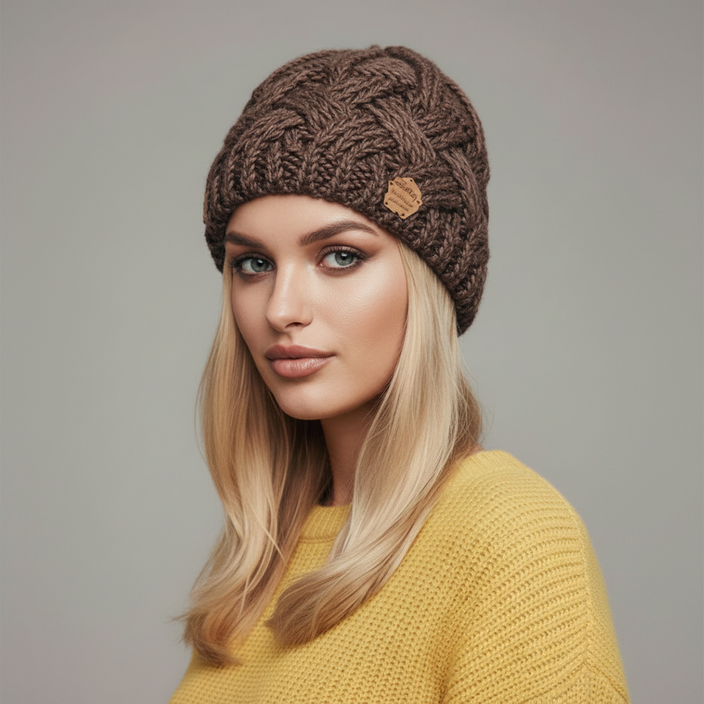Women's Hat with Textured Weave