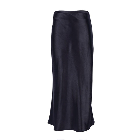 Women's High-Waisted Shimmering A-Line Midi Skirt