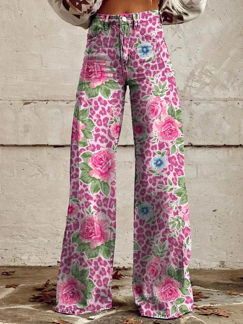 Women's High-Waisted Wide-Leg Jeans
