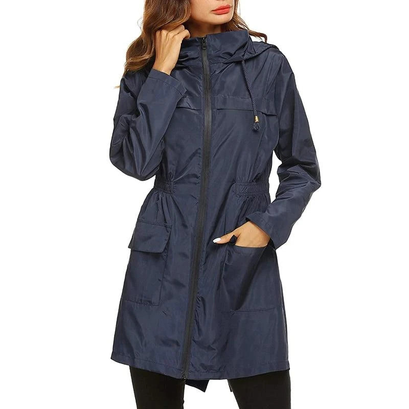Women's Hooded Mid-Length Anorak Coat