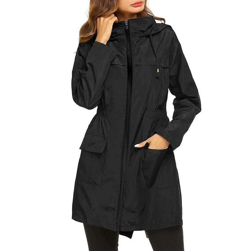 Women's Hooded Mid-Length Anorak Coat