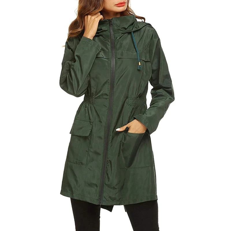 Women's Hooded Mid-Length Anorak Coat