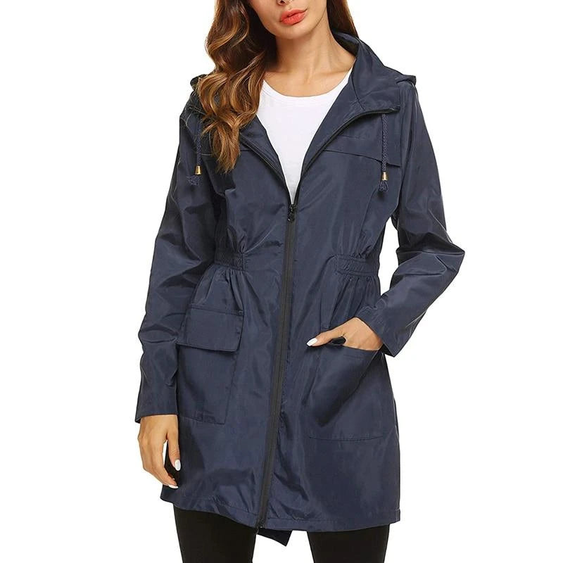 Women's Hooded Mid-Length Anorak Coat