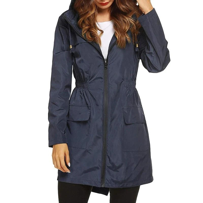 Women's Hooded Mid-Length Anorak Coat