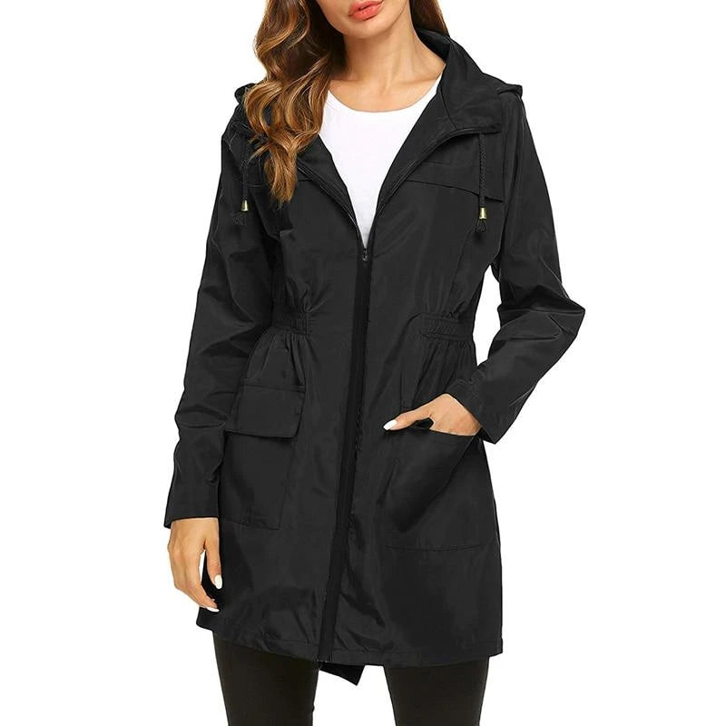 Women's Hooded Mid-Length Anorak Coat