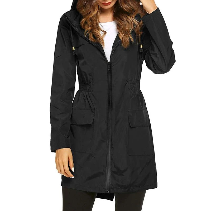 Women's Hooded Mid-Length Anorak Coat