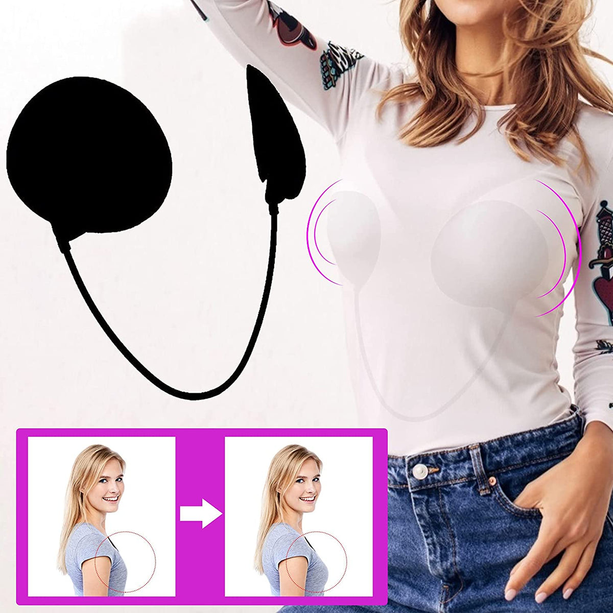 Women's Invisible Frontless Bra Kit for Deep Plunge Necklines