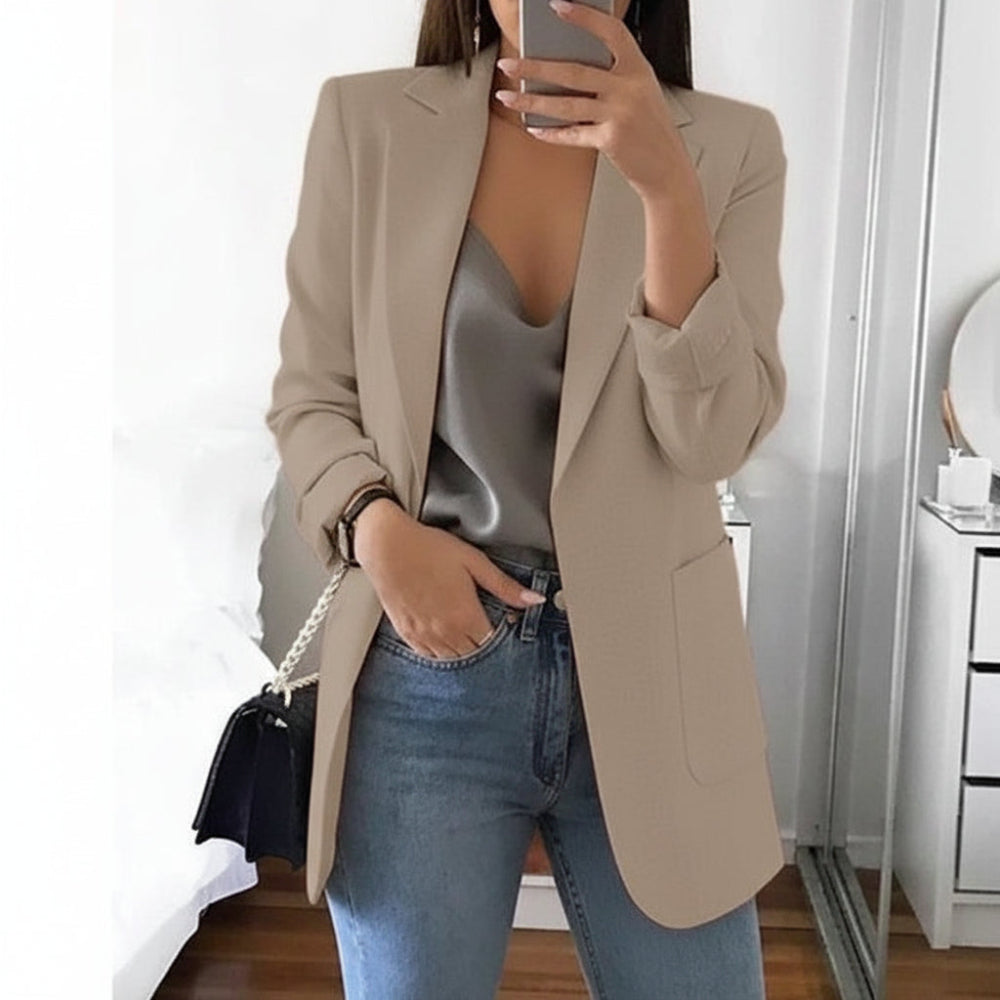 Women's Long-Sleeve Blazer with Notched Lapel