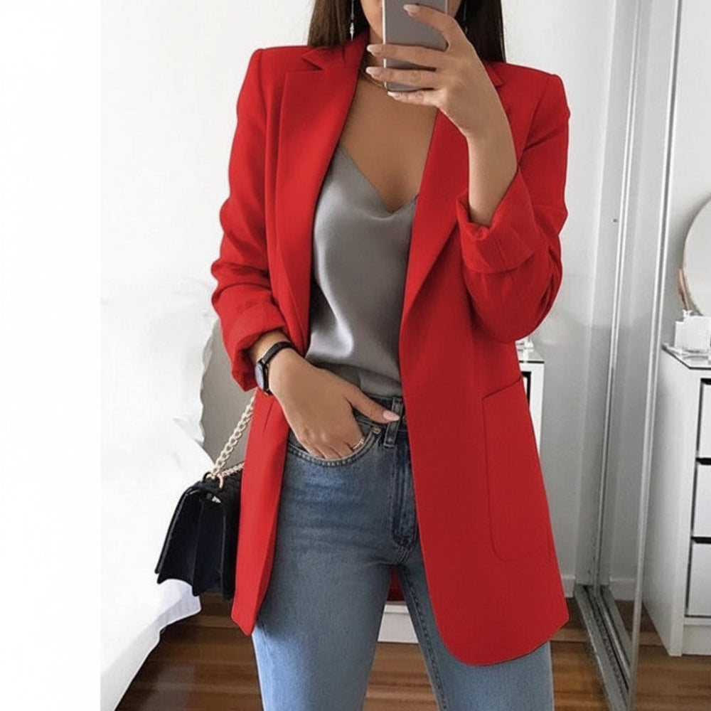 Women's Long-Sleeve Blazer with Notched Lapel