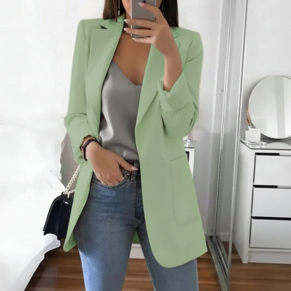 Women's Long-Sleeve Blazer with Notched Lapel