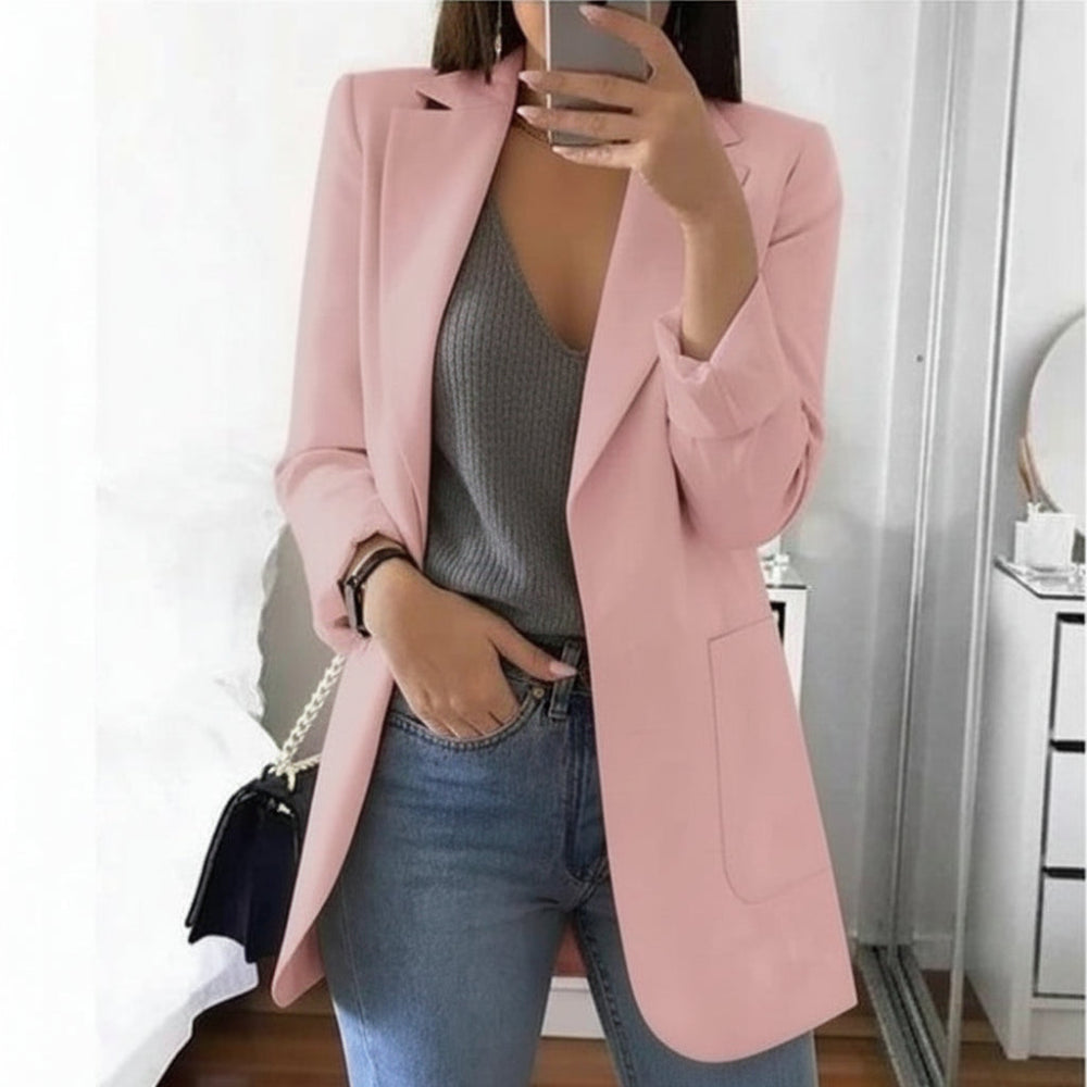 Women's Long-Sleeve Blazer with Notched Lapel