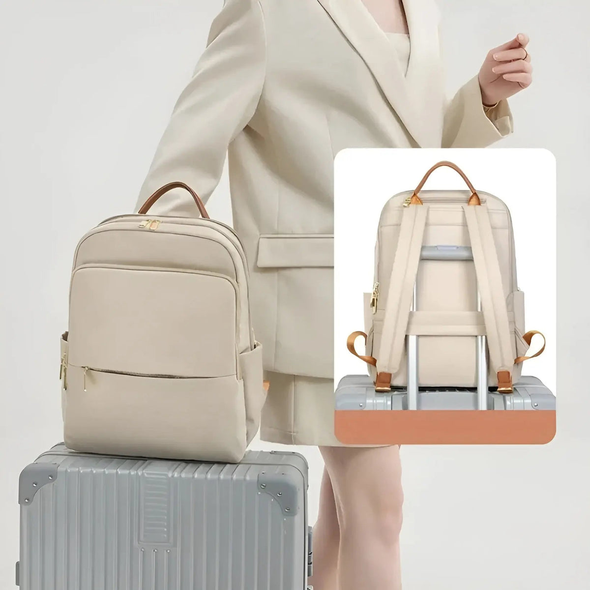 Women's Multifunctional Waterproof Laptop Backpack