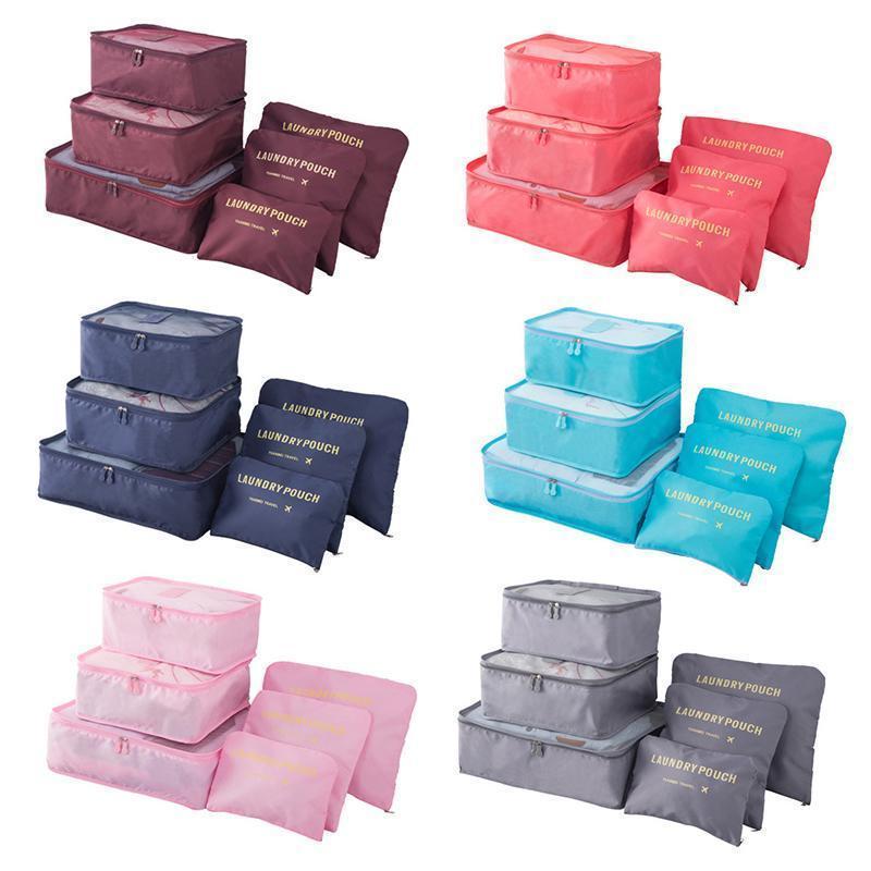 Women's Multifunctional Waterproof Polyester Travel Packing Cube Set