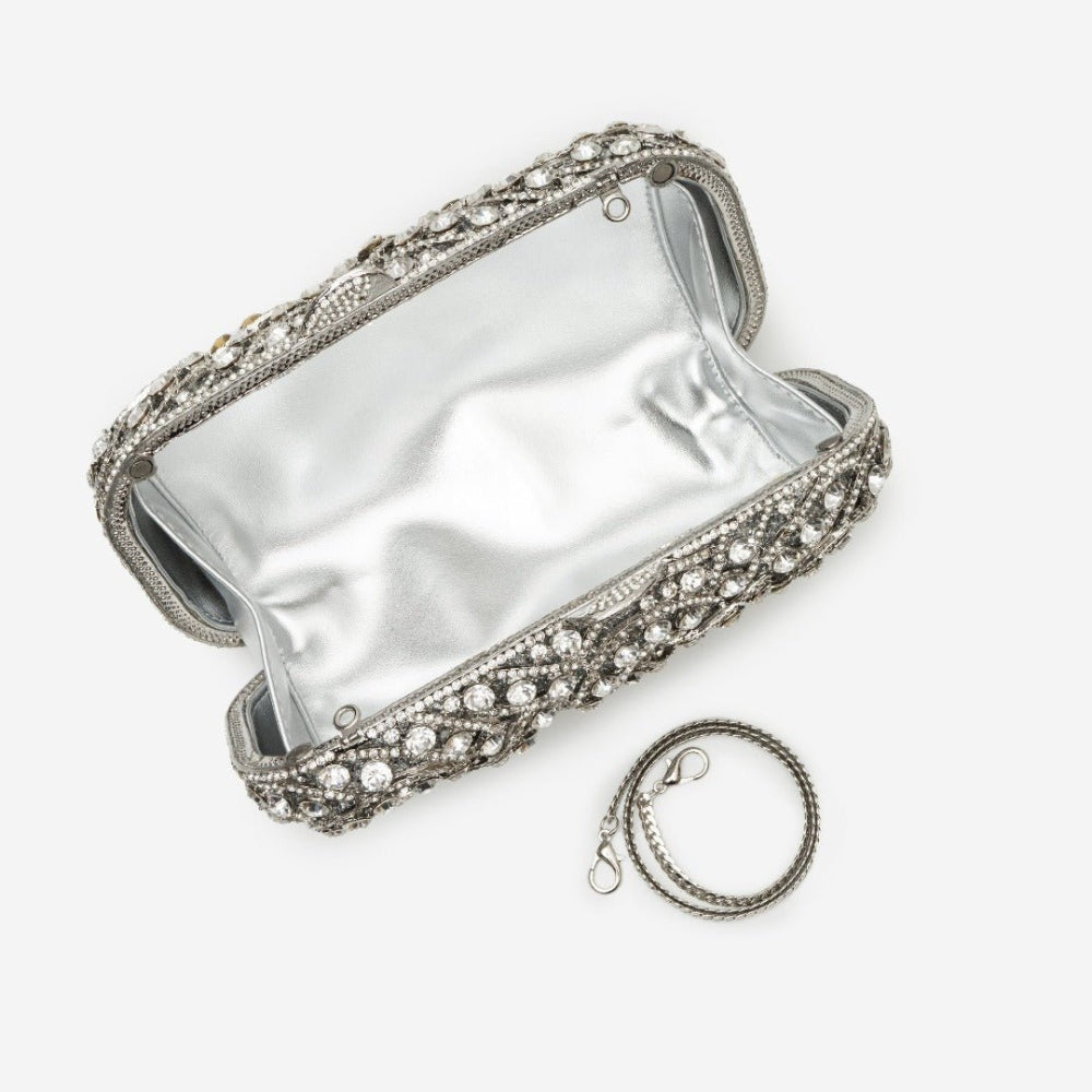 Women's Openwork Diamond Pattern Clutch