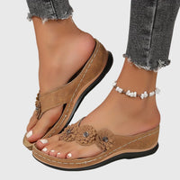 Women's Orthopedic Arch-Support Flip Flops with Shock Absorption