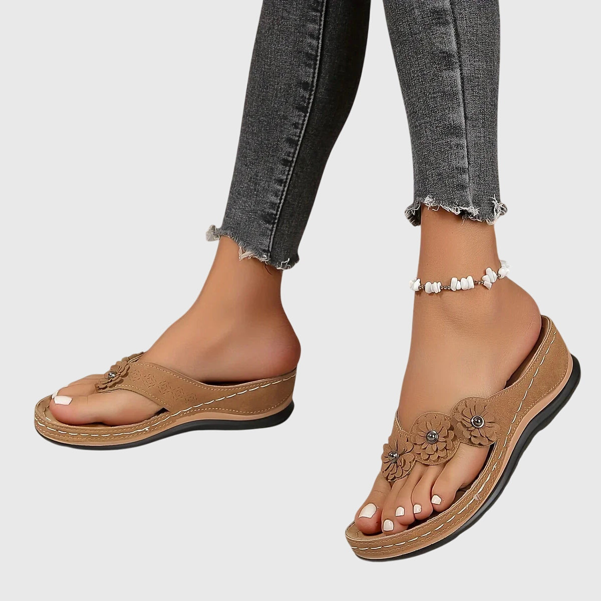 Women's Orthopedic Arch-Support Flip Flops with Shock Absorption