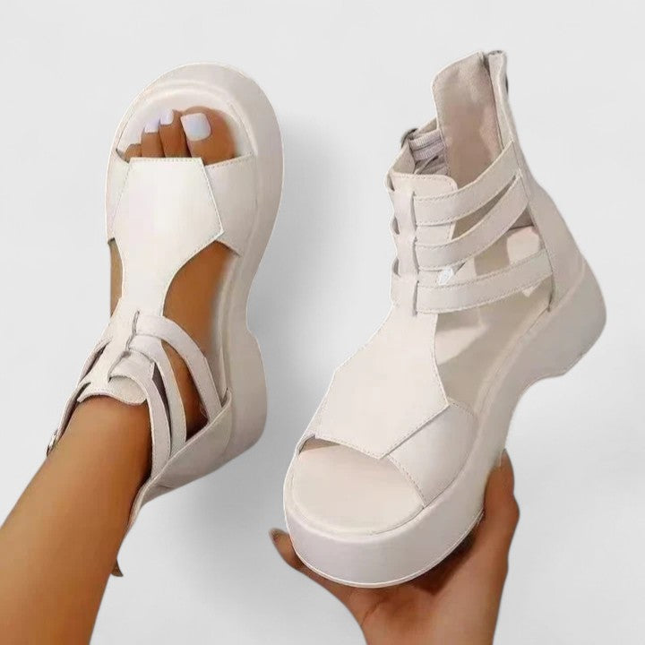 Women's Orthopedic Platform Sandals with Ankle Strap
